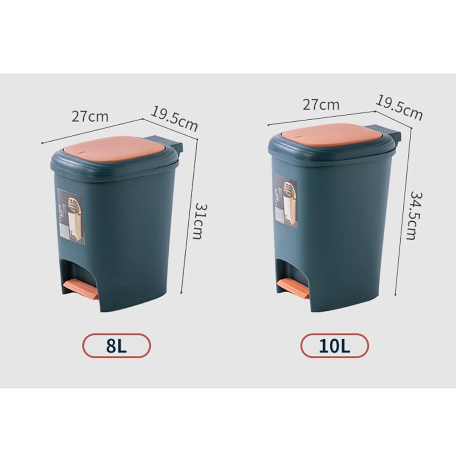 ゴミ箱 ふた付き 20L ダストボックス 角型 プッシュ ペダル式 ごみ箱 スリム おしゃれ フタがゆっくり閉まる 抗菌 消臭 密閉 音無し 部屋 キッチン リビングルーム トイレ 浴室 オフィス用 [2]
