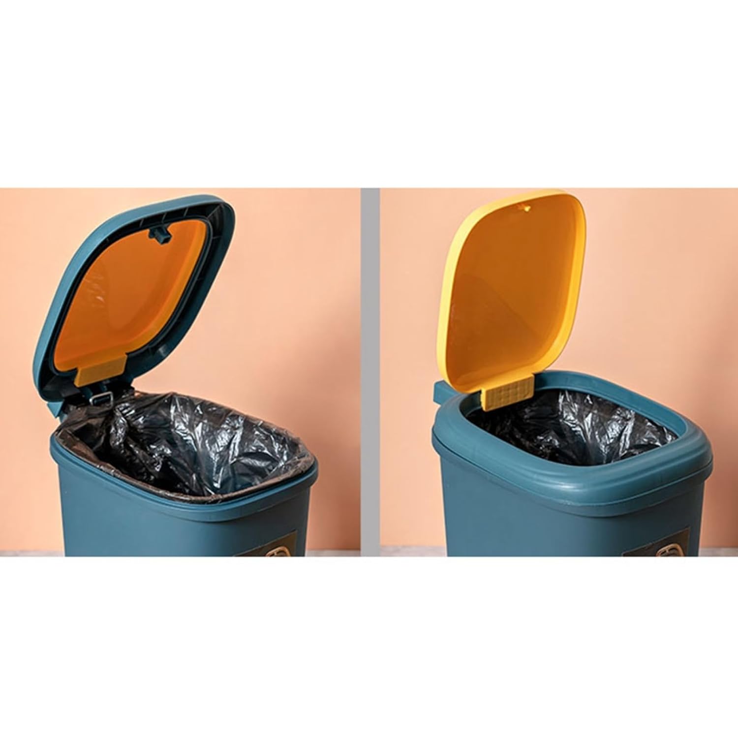ゴミ箱 ふた付き 20L ダストボックス 角型 プッシュ ペダル式 ごみ箱 スリム おしゃれ フタがゆっくり閉まる 抗菌 消臭 密閉 音無し 部屋 キッチン リビングルーム トイレ 浴室 オフィス用 [3]