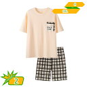 パジャマ メンズ ルームウェア 上下セット レディース ネグリジェ 吸水速乾 チェック柄 半袖Tシャツ 紳士 男性 父の日 ハーフパンツ スポーツウェア 可愛い...