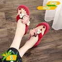 厚底サンダル コンフォート レディース サンダル 花飾り 6cm ウェッジソール ビーチ プール 旅行 かわいい ビーサン ウェッジサンダル リゾート 海 トングサンダル カジュアル 軽い オフィス ビーチサンダル gotofunny