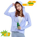 ラッシュガード パーカー レディース 水着 UVカット 顔まで 軽量 速乾 通気性 つば ジップ 日焼け防止 体型カバー 長袖 フード付き 接触冷感 マスク焼け...