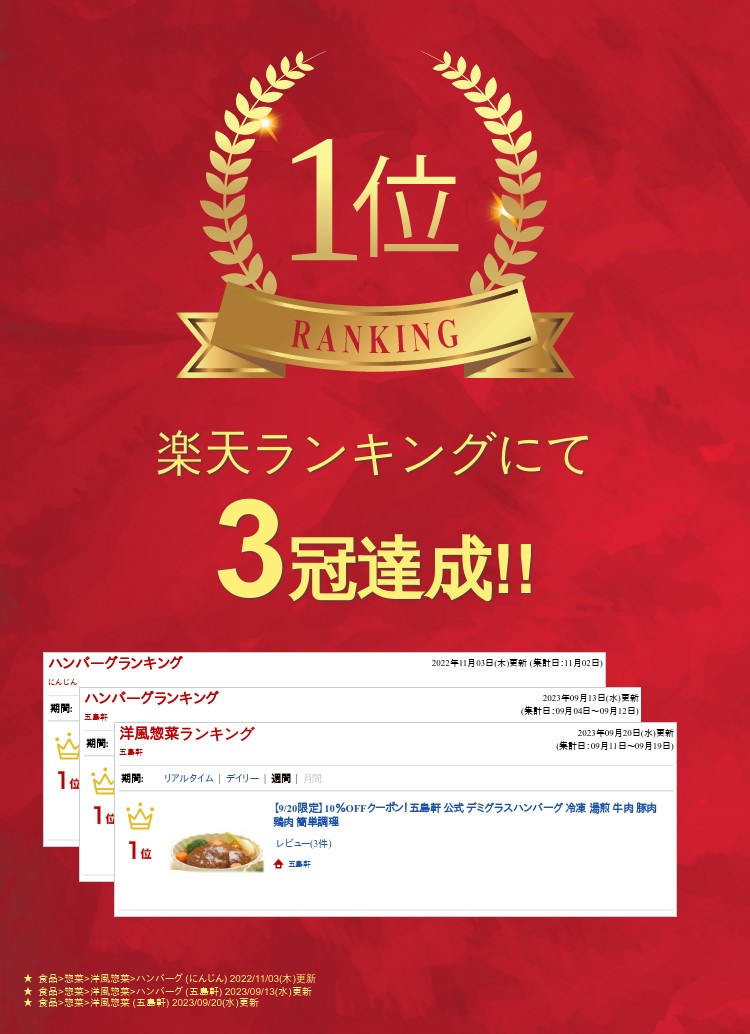 【5/18よりお値段上がります】五島軒 公式 デミグラスハンバーグ 冷凍 湯煎 牛肉 豚肉 鶏肉 簡単調理 御歳暮 2
