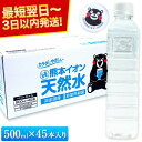 水 ミネラルウォーター 500ml 45本 熊本イオン純天然水 飲料水 水 ケース 一箱 ラベルレス くまモン 保存水 保存食 防災 熊本県 天然水 軟水 《1-3営業日以内に発送(土日祝除く)》|