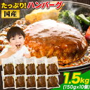 大容量 ハンバーグ 1.5kg (150g × 10個) 国産 熊本県 九州産 卵 デミグラスソース 冷凍 お湯 湯煎 するだけ 温めるだけ お弁当 にも使えて便利《配送予定に記載の日程でお届け》