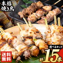 九州産 焼き鳥セット 選べる セット15本 送料無料 鶏もも ねぎま とり皮 砂肝 ふりそで 贈答 ギフト ヘルシー バーベキュー 冷凍串 食べ比べ 《7-14...