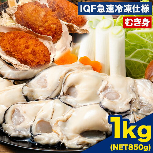 広島産 大粒 牡蠣 2Lサイズ 1kg (解凍後850g) 大粒 送料無料 冷凍 牡蠣 海鮮 シーフード 1-5営業日以内に出荷予定（土日祝除く）