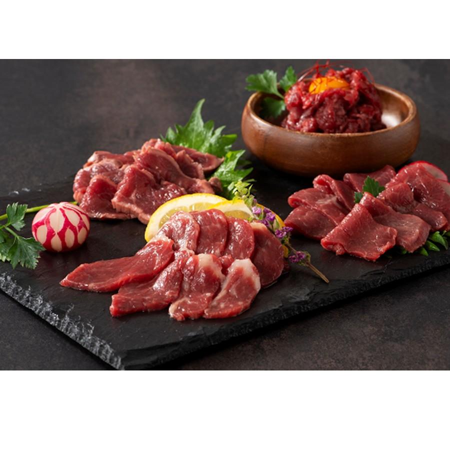 【10％offクーポン】お歳暮 冬ギフト 2025 馬刺し たたき ロース 上赤身 ユッケ ふじ馬刺し詰合せ【雅】 西武・そごう ごっつお便 期間限定12月16日迄販売