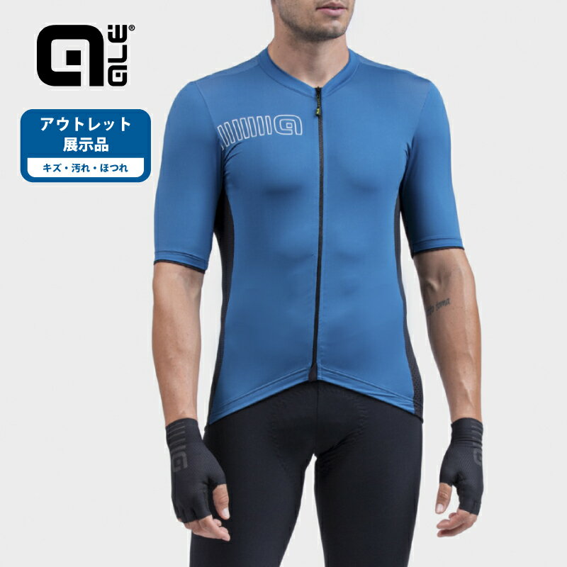 【全品ポイント5倍 マラソン期間中】【アウトレット展示品】ALE(アレ)サイクルジャージ 半袖 夏 メンズ [UVカット] シンプルデザイン 通気性 速乾性 自転車(COLOR BLOCK)[LAGOON14243819/XXSサイズ]【返品交換不可】