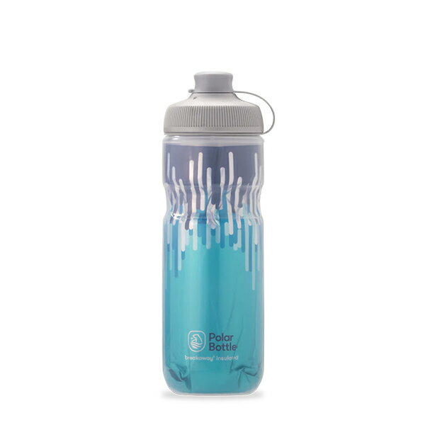 POLAR BOTTLE (|[ {g) Muck Insulated ZIPPER@(20oz X[)@Slate Blue/Turquoise