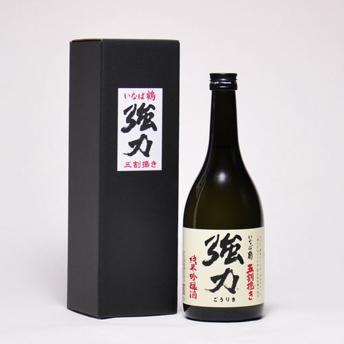 （あす楽）いなば鶴 純米吟醸 五割搗き強力（ごうりき） 720ml（箱付き） 日本酒 鳥取 地酒 ギフト お歳暮 父の日 お中元