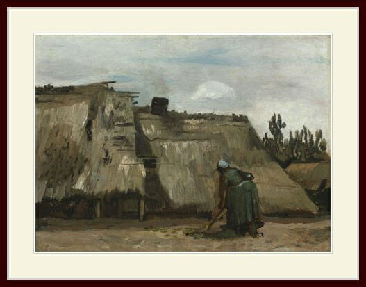 ゴッホ・「A Peasant Woman Digging in Front of Her Cottage」