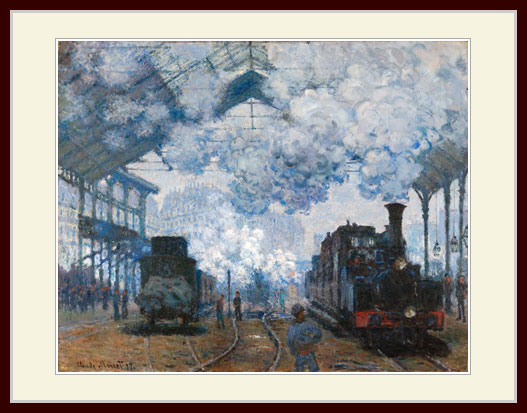 モネ・「サン・ラザール駅、汽車の到着」