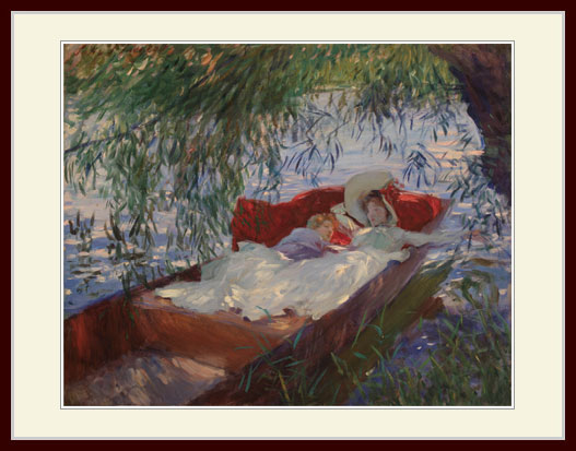 サージェント・[Lady and Child Asleep in a Punt]