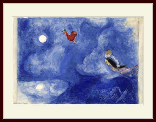 シャガール・「Aleko and Zemphira by Moonlight」