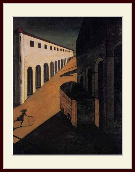 キリコ・「通りの神秘と憂鬱」少し大きいサイズ（8号相当）