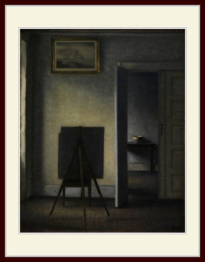 ヴィルヘルム ハンマースホイ（ハマスホイ）・「Interior with the Artist's」