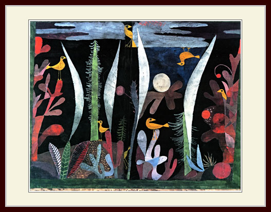 クレー・「黄色い鳥のいる風景」...