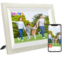 【年末新登場FHD1920*12802K液晶デジタルフォトフレームWIFI10.1インチIPSタッチスクリーン人感センサー/天気/時計/温度/写真動画再生/撮影日が表示32GBメモリ内蔵最大64GBMicroSDカード拡張可