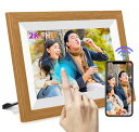 【年末新登場FHD1920*12802K液晶デジタルフォトフレームWIFI10.1インチIPSタッチスクリーン人感センサー/天気/時計/温度/写真動画再生/撮影日が表示32GBメモリ内蔵最大64GBMicroSDカード拡張可