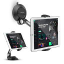 AboveTEKタブレットホルダー粘着ゲル吸盤付き吸盤強力スマホスタンド(1/4インチカメラアダプター付属)360度回転の卓上タブレットスタンド車のフロントガラス、キッチン、ベッドサイドテ…