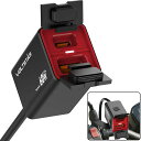 【革新型・60W急速充電】VOLTSTARバイク用USB電源IPX6防水金属製筐体Type-C30W+USB-A30W2ポートPD/QC3.0/PPS対応DC1...
