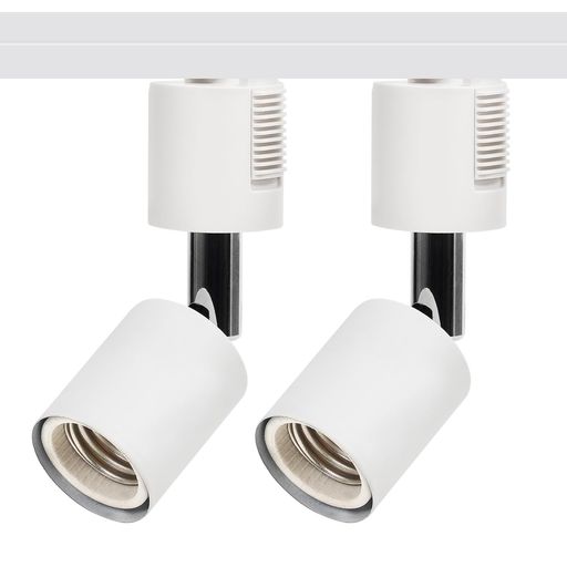 Aiwodeダクトレールライトダクトレール用スポットライト配線ダクトレール用器具E26白い2個