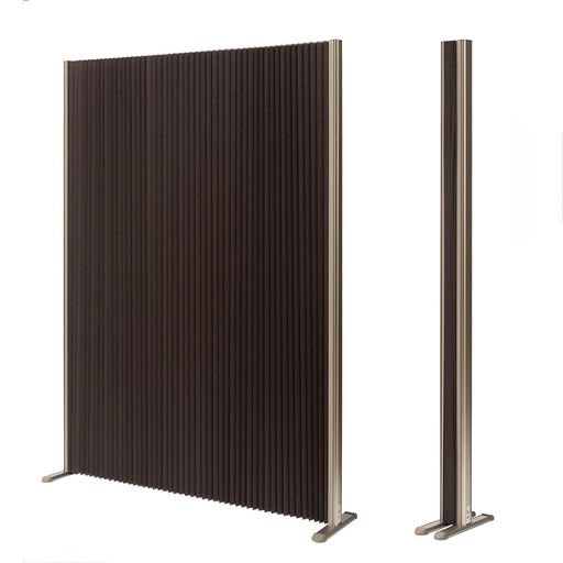 フルネス(Fullness)プリーツパーテーションプリティアロング丈ブラウン幅135x高さ160cmL7099