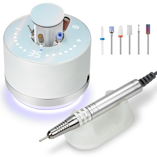 Madeniaネイルマシンネイルマシン電動ネイルマシンネイルマシーンLCDディスプレイジュルオフタッチパネル液晶画面リフト式ブラシレスモーターグラデーション低騒音ホワイトネイルビッ…