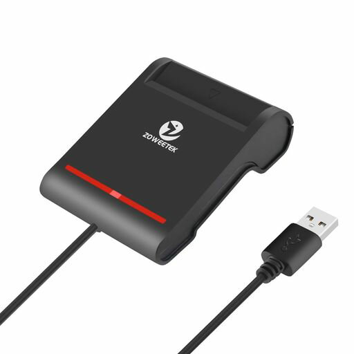 【2025高速版】ZOWEETEKICカードリーダーマイナンバーカード対応軽量自宅で確定申告icカードリーダーライタ住民基本台帳カード、納税e-Tax、地方税マイナンバーカード対応ICカードリーダー…