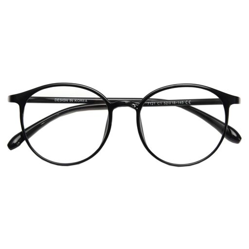 [AIYUJIWU]ブルーライトカットメガネ紫外線UVカット眼鏡度なしおしゃれpcパソコン用伊達メガネメンズレディース男女兼用軽量(ブライトブラック)M(2)