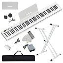 【ピアノスタンドセット】ニコマクNikoMaku電子ピアノ88鍵盤SWAN-S日本語表記MIDI対応コンパクト軽量スリムデザイン充電型初心者スタンドソフトケース...