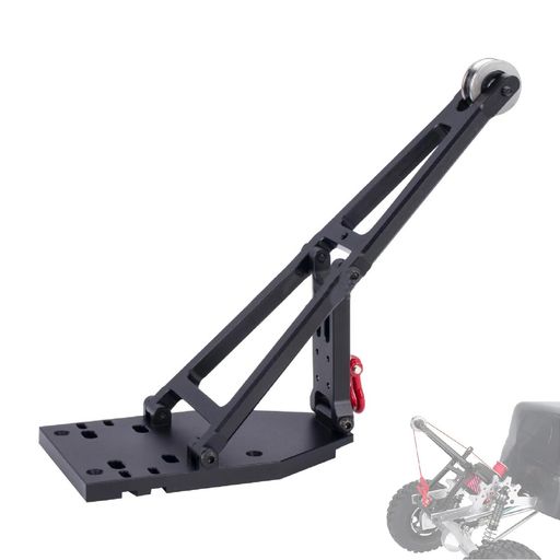 1/10スケールRCウインチ、ダブルステントレスキュートラックTOWクレーンアームレッカーキット、RCトラ..