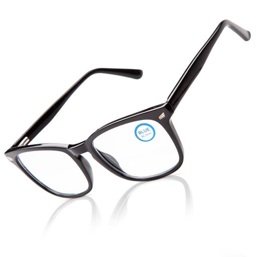 [Epavouos]ブルーライト25%カットオフィスワーク用超軽量TR90フレームメガネ度なし弾性ヒンジ方型デザ..