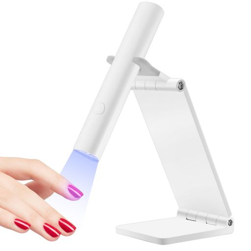 CGBEUVネイルライト、3Wペン型ジェルネイルライトスタンド付き、UVLEDライトネイルレジン用ライトプロ..