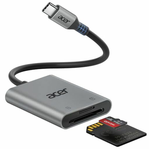 AcerSDカードリーダータイプC【2-IN-1】USB-CiPhoneSDカードリーダーmicroSDmicroSDXCmicroSDHCSDXCSDH..