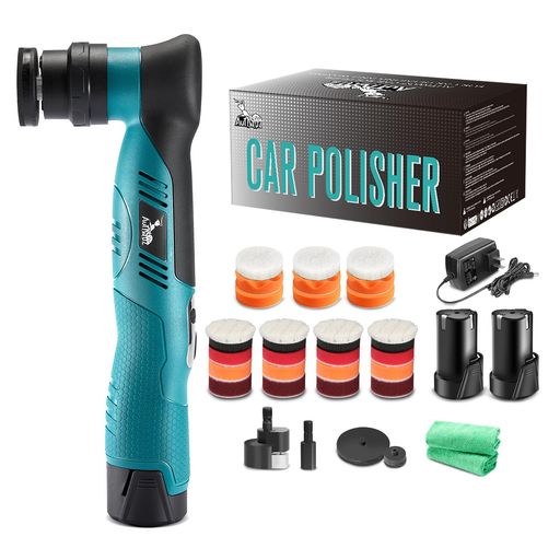 AUTIWOZミニカーポリッシャー1&3inchコードレスポリッシャーバッファーマシン6スピードロータリー&デュ..