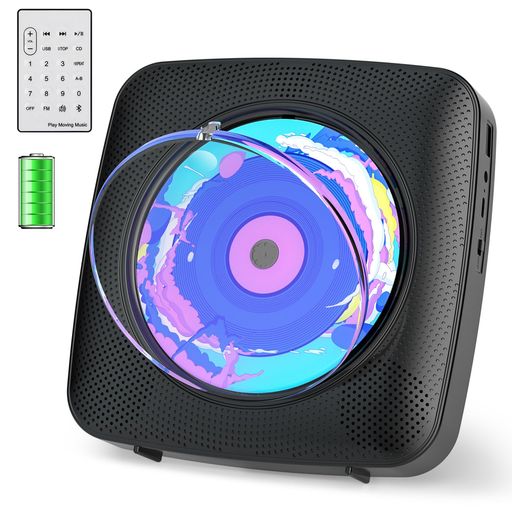 KegaudioCDプレーヤーcdラジカセBluetooth受信/送信卓上&壁掛け式スピーカー内蔵CDプレイヤー電池内蔵USB充電式1台多役FM/USB対応A-Bリピート再生音楽再生/語学学習/胎児教育