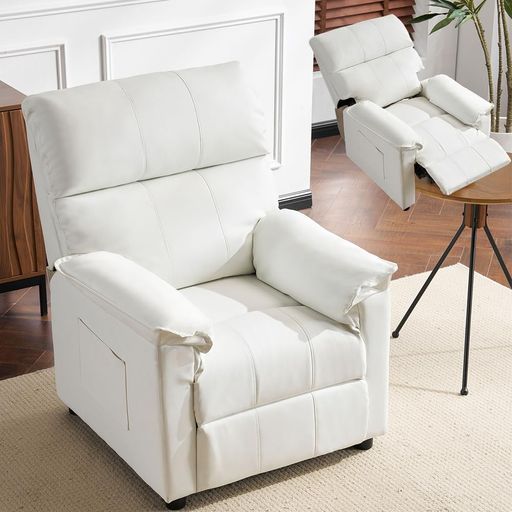 オーエスジェイ(OSJ)1人用ソファーリクライニングチェアリクライニングソファー1人掛け美容室サロン美容院/美容院に最適腰痛疲れないソファーベッド一人用プッシュ式リクライニングソ…