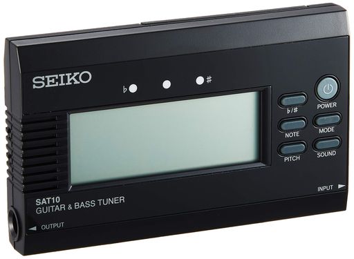 ギター・ベース専用の高精度チューナー 文字がくっきり見やすいハイコントラスト液晶を採用 インプット・アウトプットジャック搭載 便利なフラット/シャープチューニング機能 カラーブラック