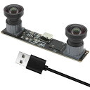 1080P60FPSUSBステレオカメラモジュールRabbitroom400万画素3Dデュアルレンズ115°視野角同期型WebカメラVR視覚分析顔認証ウェブカムパソコンカメラPCカメラストリーミング