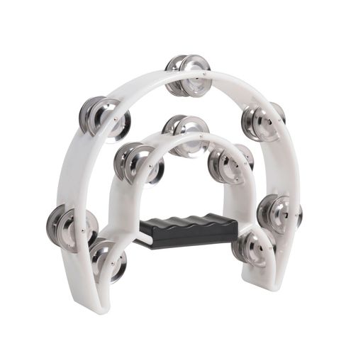 キクタニ【安心の日本企業取り扱い製品】軽量プラスチック製半月型タンバリンブラック828CWHT