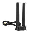 BINGFU9dBiWiFi6Eアンテナトライバンド6GHz5GHz2.4GHzマグネットベースWiFiアンテナPCデスクトップPCIeBluetoothカードゲーミングマザーボード用WiFi6Eルーター