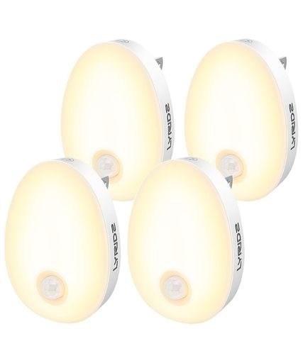 Lyridzセンサーライト人感センサー足元灯コンセント式常夜灯1〜120ルーメン無段階調光ledナイトライト3..