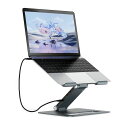 WAVLINKアルミ制の調整可能なノートpc用スタンド9-in-1USB-Cドッキングステーション付き人間工学に基づいたポータブルpc昇降折りたたみマウントMacBookおよびWindows互換10~17インチノートpcおよ…