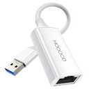 MOGOOD有線LANアダプターUSB3.0Switch1000Mbps高速USBtoRJ45変換アダプタはくしょく編制ギガビットLANケーブルUSBLAN変換MacBookSwitchTV等対応