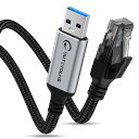 DUTEVOLNSUSBATO有線LANアダプターケーブル2M、1000MBPS信号伝送編むイーサネットケーブル、TYPE-ATORJ45、ギガビット直接接続遅延なしに適用THUNDERBOLT