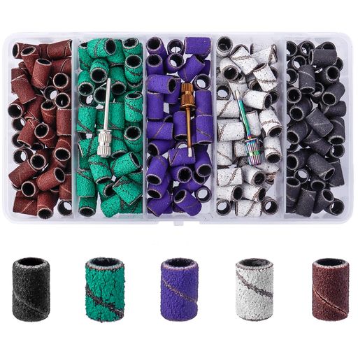 Bestgle250個サンディングバンド80#120#180#240#ネイルマシン用置換ビット超硬ネイルビットネイル用金..