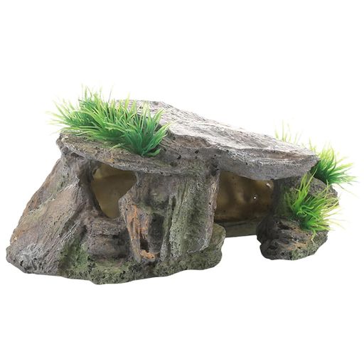 爬虫類シェルターシェルター爬虫類水族館シェルター隠れ家洞窟風オーナメント水槽用装飾樹脂製飼育環境..