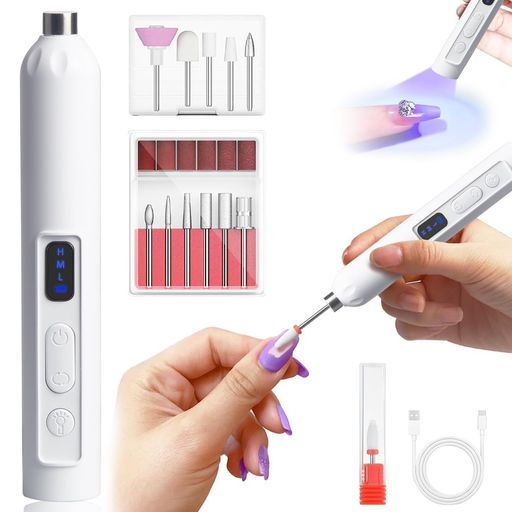 ネイルマシン【2025新登场爪磨きネイルライト二合一】電動ネイルマシン1台で多用途ネイルマシーンジェ..