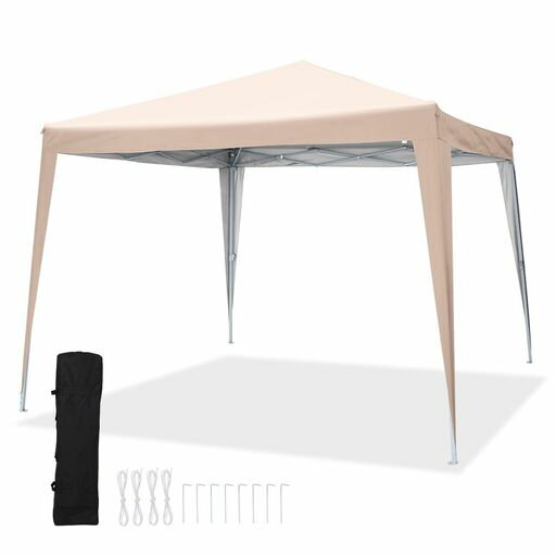 Quictentワンタッチタープテント3段階調節UVカット耐水スチールキャンプアウトドア耐水テントキャンプ..